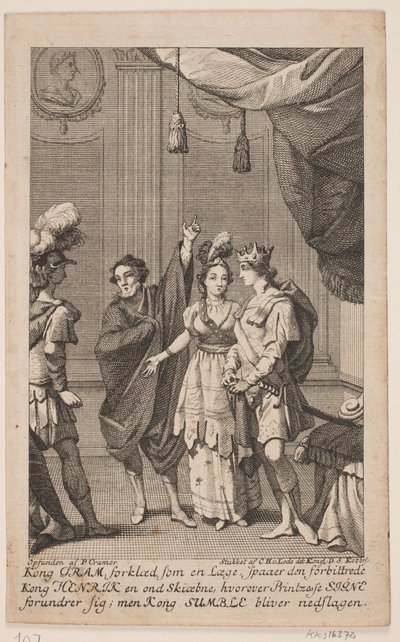 Ilustração para N. K. Bredal, "Gram and Signe" de Odvardt Helmoldt de Lode