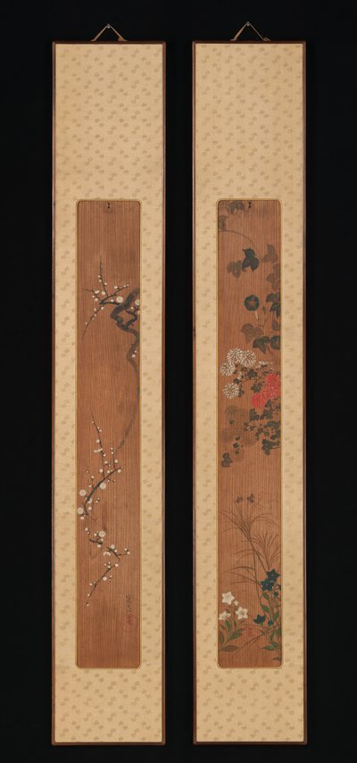 Flores da Primavera e do Outono, pouco depois de 1701. de Ogata Korin