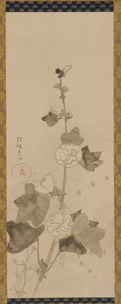 Malvas, período Edo, final do século XVII e início do século XVIII. de Ogata Korin