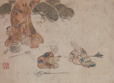 Velho e Mulher de Ogata Korin