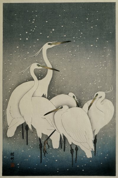 Grupo de Egrets de Ohara Koson