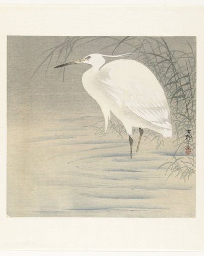 Garça-pequena de Ohara Koson