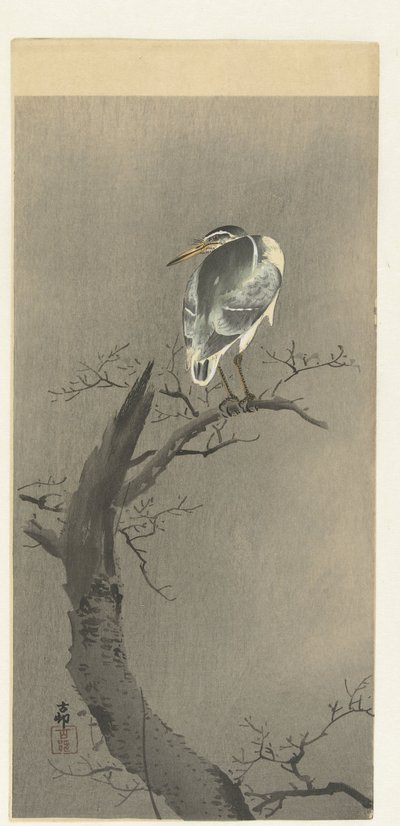 Quack no ramo de Ohara Koson