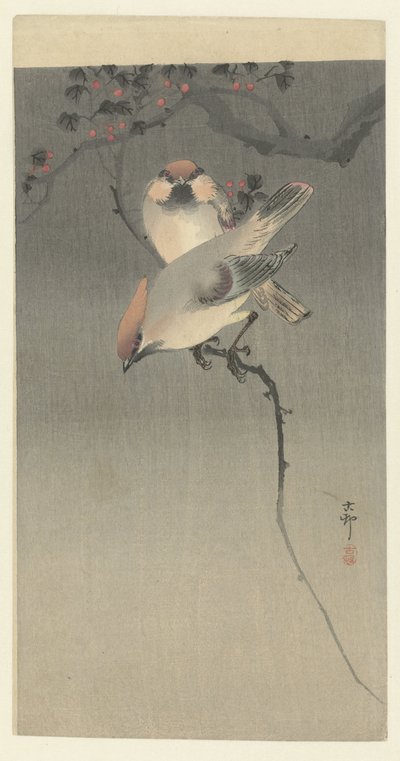 Pássaros Bully de Ohara Koson