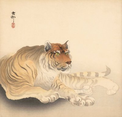 Tigre, século XX (estampa japonesa) de Ohara Koson