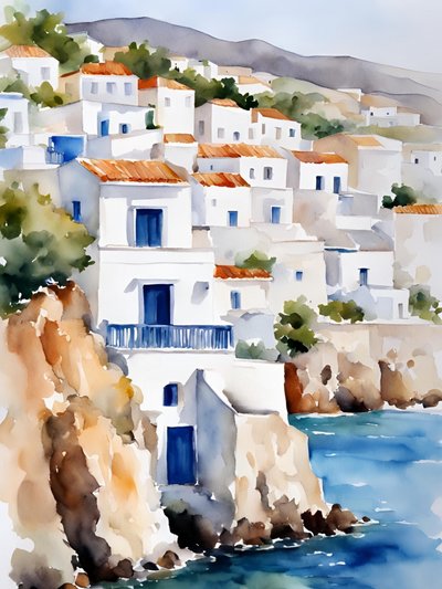 Aldeia nas encostas do Mediterrâneo de Ohkimiko