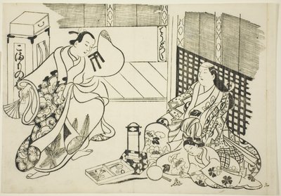 Todos os tipos de itens domésticos (Chodo zukushi), da série "Cenas famosas de peças de marionetes japonesas (Yamato irotake)" de Okumura Masanobu
