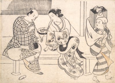 Casal Amoroso, início do século XVIII., início do século XVIII. de Okumura Masanobu