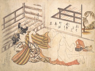 Cena do quarto, ca. 1739., c. 1739. de Okumura Masanobu