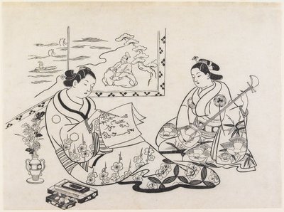 Mitate de Matsukaze e Murasame de Okumura Masanobu