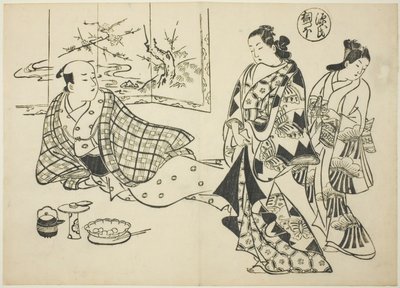 O capítulo Kiritsubo de "The Tale of Genji" (Genji Kiritsubo), de uma série de paródias de Genji de Okumura Masanobu