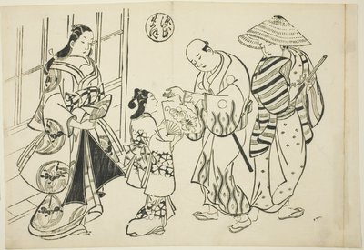 O capítulo Yugao de "The Tale of Genji" (Genji Yugao), de uma série de paródias de Genji de Okumura Masanobu