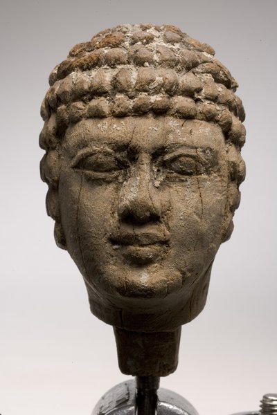 Cabeça de um homem (madeira) (veja também 249003 e 249005-6) de Old Kingdom Egyptian