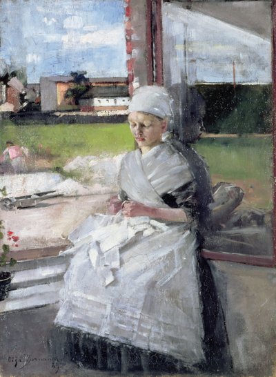 Breton Girl, 1889 óleo sobre tela de Olga Boznanska