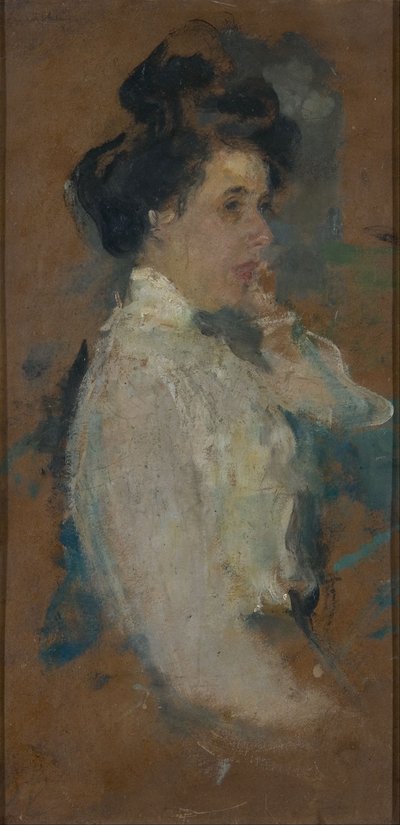 Estudo de retrato de uma mulher de Olga Boznanska