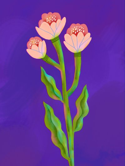 Trio Floral Vibrante de Olga Skomorokhova