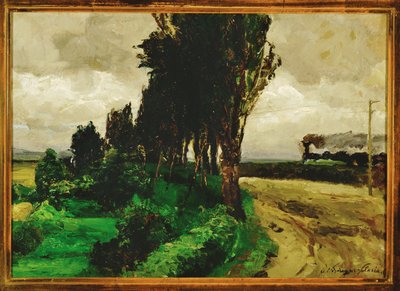 O caminho de ferro na paisagem - O caminho de ferro numa paisagem ... de Olga Wisinger Florian