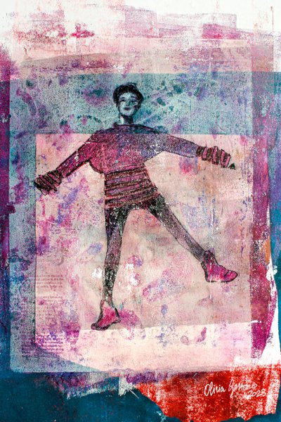 Gioia gel,2023 (técnica mista sobre papel) de Olivia Gozzano