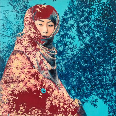 Kokin, 2022 (técnica mista sobre tela) de Olivia Gozzano