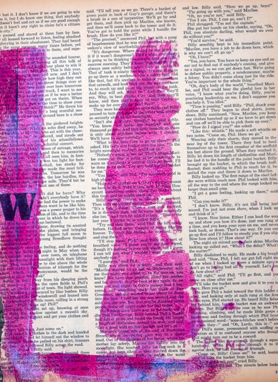 Notícias, 2022 (técnica mista sobre papel de revista) de Olivia Gozzano