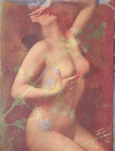 Nus, 2022 (técnica mista sobre papel) de Olivia Gozzano