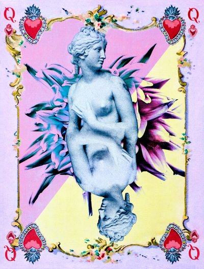 Rainha de Copas, 2019 (técnica mista sobre tela) de Olivia Gozzano