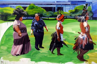O novo mundo, 2011 (acrílico sobre tela) de Olivier Morel