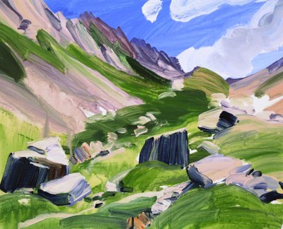Leukerbad 15, 2012 (acrílico sobre tela) de Olivier Morel