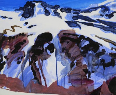 Leukerbad 25, 2012 (acrílico sobre tela) de Olivier Morel