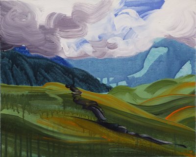 Leukerbad 26, 2014 (acrílico sobre tela) de Olivier Morel