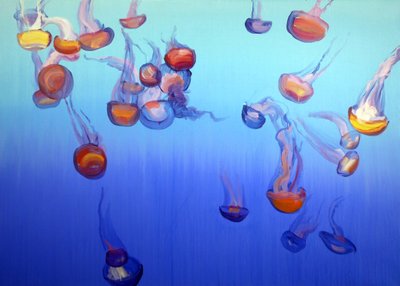 Méduses 4, 2012 (acrílico sobre tela) de Olivier Morel