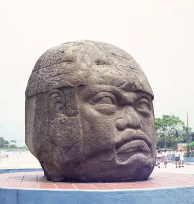 Cabeça colossal de San Lorenzo, Veracruz, México, pré-clássico (basalto) de Olmec