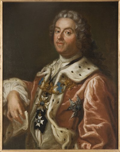 Comyte Charles Gustave de Tessin - Retrato de Carl Gustaf Tessin (1695-1770), de Arenius, Olof (1700-1766). Óleo sobre tela de Olof Arenius