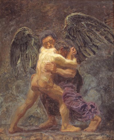 Jacob lutando com o anjo de Oluf Hartmann