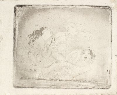 Duas mulheres brigam por um homem de Oluf Hartmann