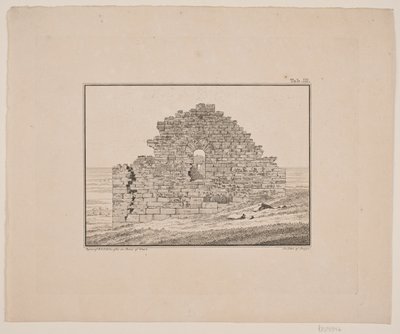 Ruínas da igreja na Groenlândia. Ilustração para W.A. Grah. Viagem de pesquisa à costa leste da Groenlândia de Oluf Olufsen Bagge