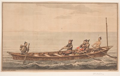barco esposa Ilustração para W.A. Grah. Viagem de pesquisa à costa leste da Groenlândia de Oluf Olufsen Bagge