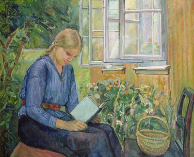 Eva lendo de Oluf Wold Thorne