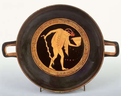 Kylix ático de figuras vermelhas, 500-480 aC (cerâmica) de Onesimos Painter