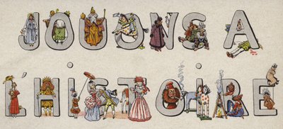Vamos jogar a história em letras ilustradas de Onfray de Breville Job