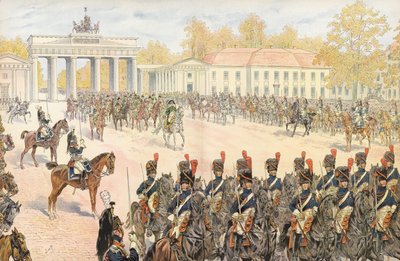Napoleão entrando em Berlim em triunfo de Onfray de Breville Job