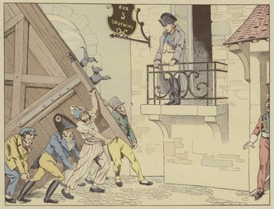 A cidade de Grenoble abre suas portas para Napoleão em seu retorno do exílio em Elba, 7 de março de 1815 de Onfray de Breville Job
