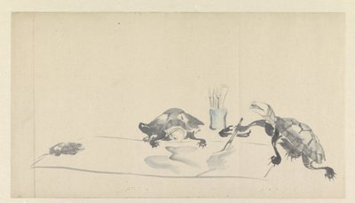Pintura de tartarugas de Onishi Chinnen