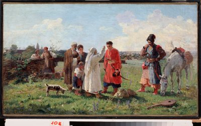 A Supressão do Zaporogue Sitch (Acampamento) em 1775 de Opanas Georgievich Slastion