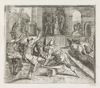 Salomão construindo o templo em Jerusalém
Pinturas na Loggia de Rafael (título da série) de Orazio Borgianni