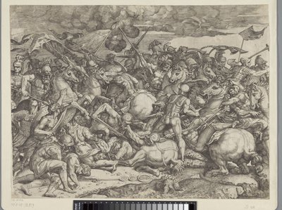 Batalha da Ponte Milviana de Orazio Farinati (attributed to)