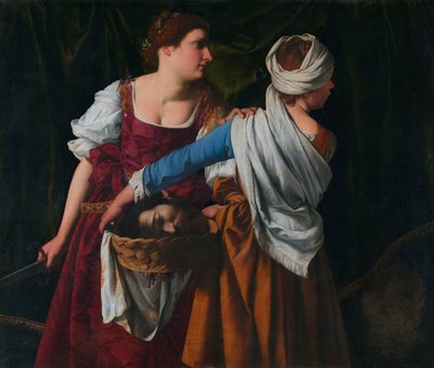 Judite e a sua serva com a cabeça de Holofernes de Orazio Gentileschi
