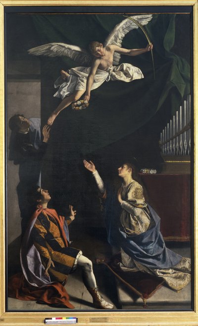 Os Mártires Cecília, Valeriana e Tibúrcio de Orazio Gentileschi