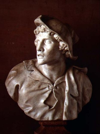 Bravo: Rapaz com Chapéu, c.1710 (mármore) de Orazio Marinali
