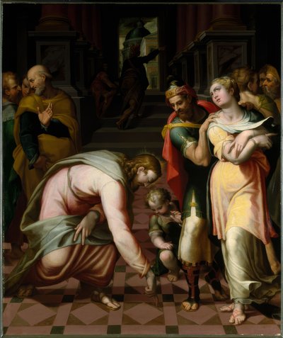 Cristo e a adúltera de Orazio Samacchini
